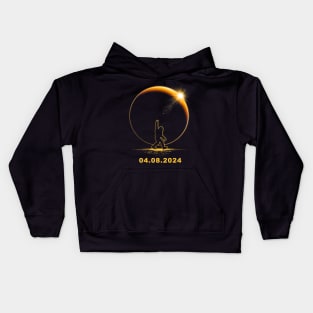 Bigfoot Total Solar Eclipse America Kids Hoodie